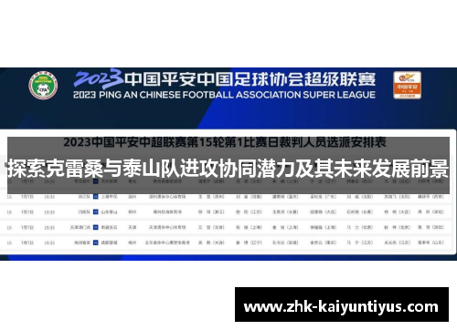 探索克雷桑与泰山队进攻协同潜力及其未来发展前景