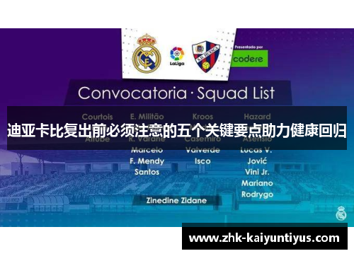 迪亚卡比复出前必须注意的五个关键要点助力健康回归