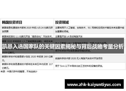 凯恩入选国家队的关键因素揭秘与背后战略考量分析